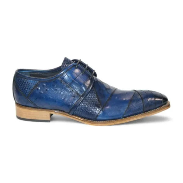 duca_by_matiste_imperio_e_1.webp Best Sale Duca by Matiste Imperio Embossed Croco/Ostrich/Lizard Print Shoes Ocean Blue