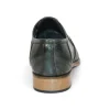 Sale Duca by Matiste Imperio Embossed Croco/Ostrich/Lizard Print Shoes Green