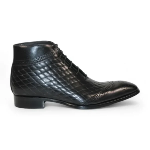 duca_by_matiste_lauro_lea_1-1.webp Best Sale Duca by Matiste Lauro Leather/Embossed Quilt Leather Shoes Black