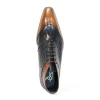 Cheap Duca by Matiste Lauro Leather/Embossed Quilt Leather Shoes Cognac/Navy