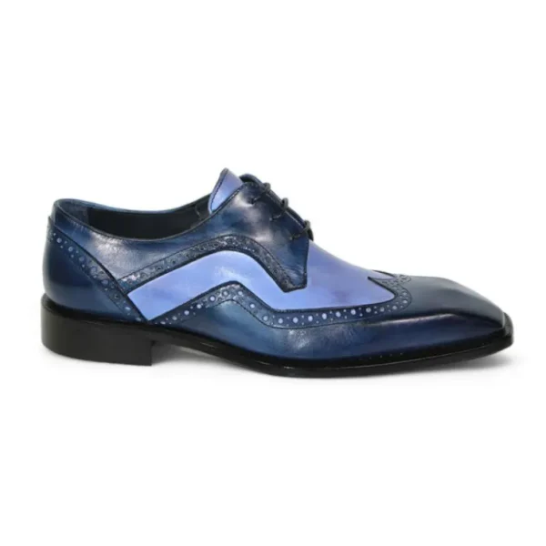 Online Duca by Matiste Saranno Genuine Leather Shoes Navy/Light Blue
