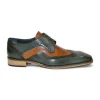 Fashion Duca by Matiste Saranno Genuine Leather Shoes Green/Cognac