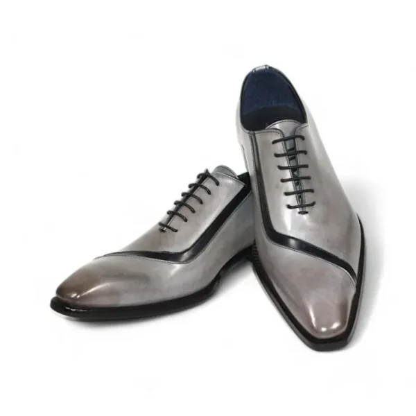 duca_by_matiste_torre_cal_3.webp Discount Duca by Matiste Torre Calfskin Shoes Light Grey / Black