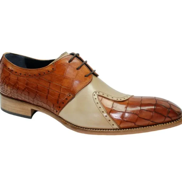 duca_by_matiste_valentano_0-3.webp Clearance Duca by Matiste Valentano Embossed Croco Leather Shoes Cognac/ Beige Cognac/Beige