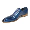 Clearance Duca by Matiste Vergato Genuine Leather Shoes Blue