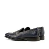 Sale Emanuele Sempre Alligator Bit Loafers Navy