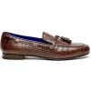 Shop Emanuele Sempre Crocco Tassel Loafers Dark Brown DarkBrown