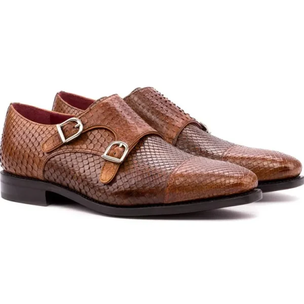 emanuele_sempre_double_mo_0-6.webp Fashion Emanuele Sempre Double Monk Python Shoes Cognac/Med Brown Cognac/MedBrown