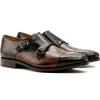 Flash Sale Emanuele Sempre Double Monk Python Shoes Dark Brown/Med Brown DarkBrown/MedBrown