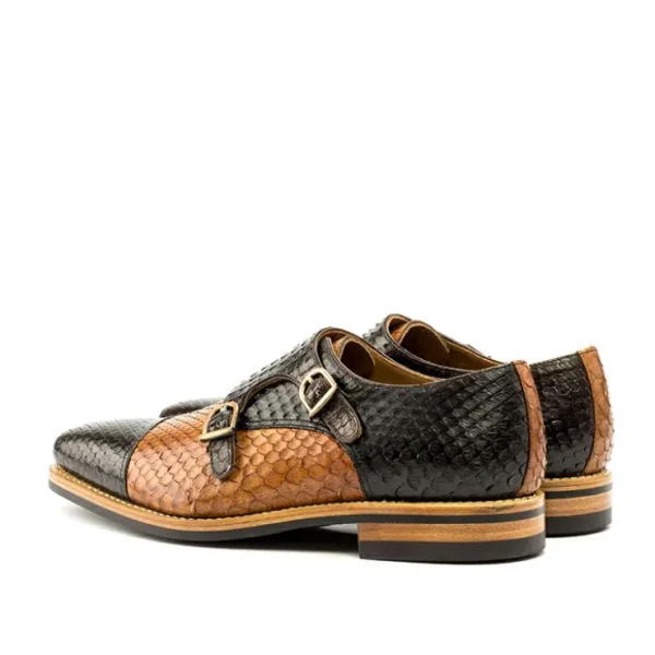 emanuele_sempre_double_mo_1-5.webp Flash Sale Emanuele Sempre Double Monk Python Shoes Cognac/Dark Brown Cognac/DarkBrown