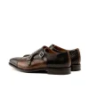 Flash Sale Emanuele Sempre Double Monk Python Shoes Dark Brown/Med Brown DarkBrown/MedBrown