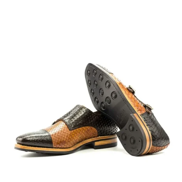 emanuele_sempre_double_mo_2-5.webp Flash Sale Emanuele Sempre Double Monk Python Shoes Cognac/Dark Brown Cognac/DarkBrown
