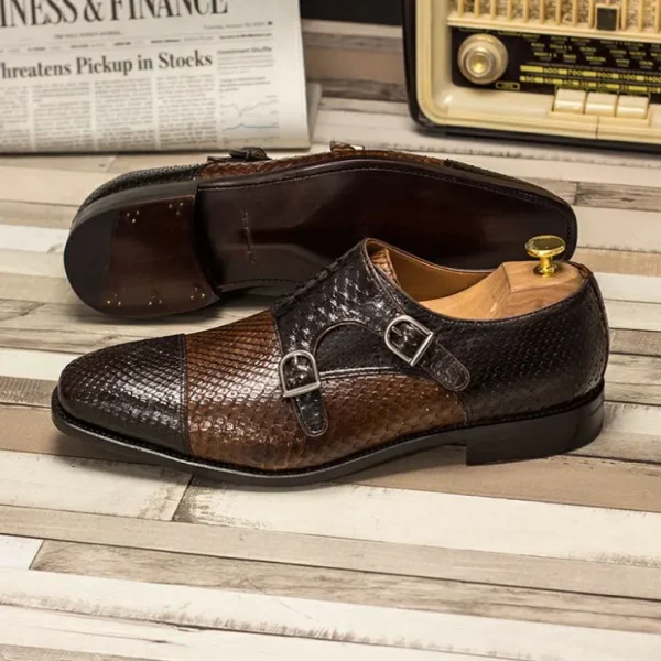 emanuele_sempre_double_mo_3-8.webp Flash Sale Emanuele Sempre Double Monk Python Shoes Dark Brown/Med Brown DarkBrown/MedBrown