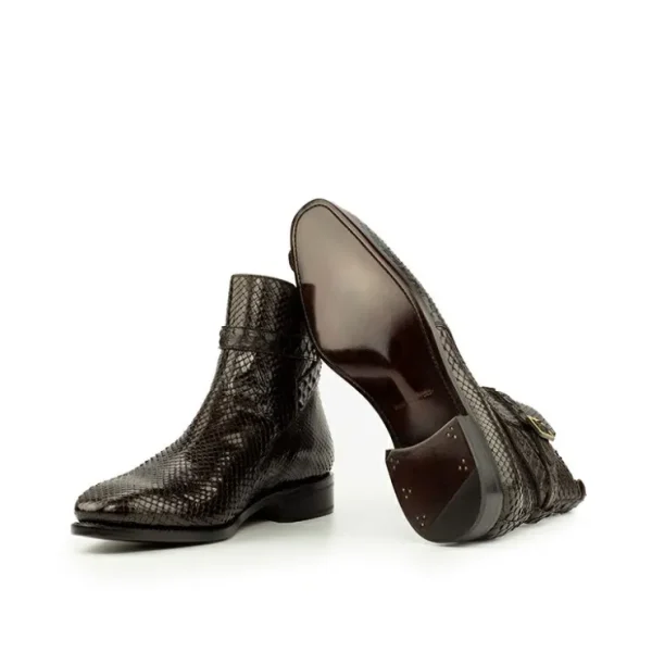 Store Emanuele Sempre Jodhpur Python Shoes Dark Brown DarkBrown