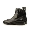 Sale Emanuele Sempre Jodphur Python Boots Black