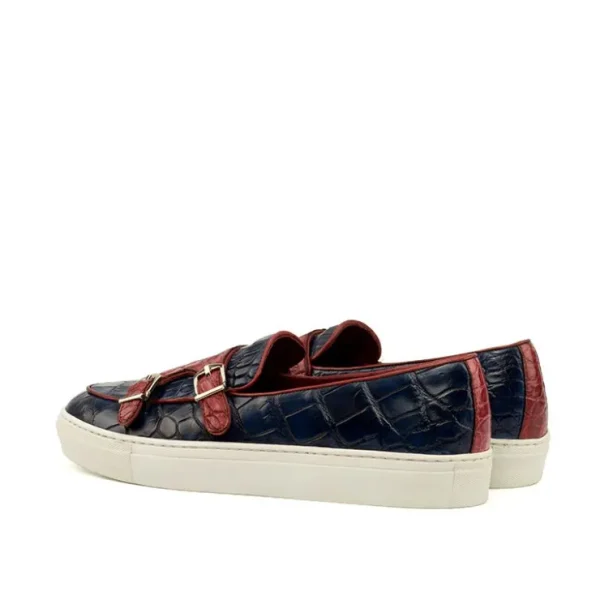 emanuele_sempre_monk_alli_1.webp Fashion Emanuele Sempre Monk Alligator Sneakers Red/Navy