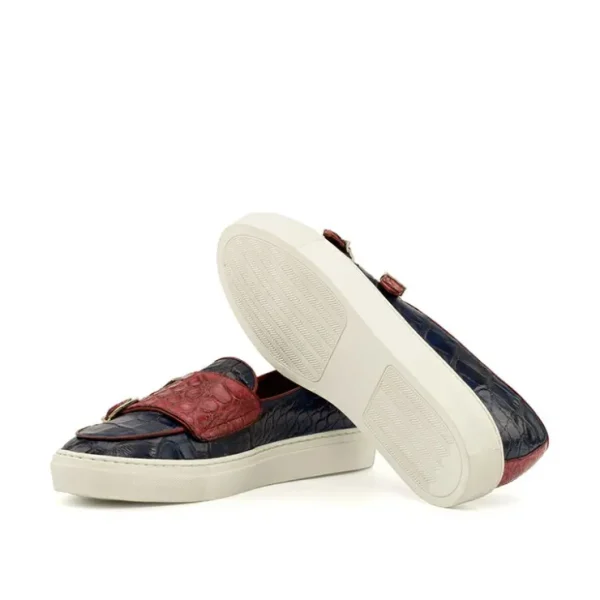emanuele_sempre_monk_alli_2.webp Fashion Emanuele Sempre Monk Alligator Sneakers Red/Navy