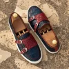 Fashion Emanuele Sempre Monk Alligator Sneakers Red/Navy