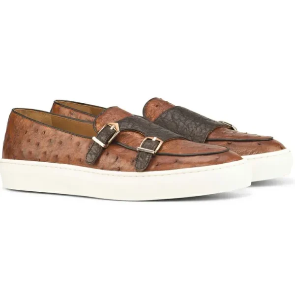 emanuele_sempre_ostrich_m_0.webp Cheap Emanuele Sempre Ostrich Monk Sneakers Cognac/Dark Brown Cognac/DarkBrown