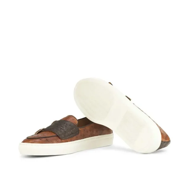 emanuele_sempre_ostrich_m_2.webp Cheap Emanuele Sempre Ostrich Monk Sneakers Cognac/Dark Brown Cognac/DarkBrown