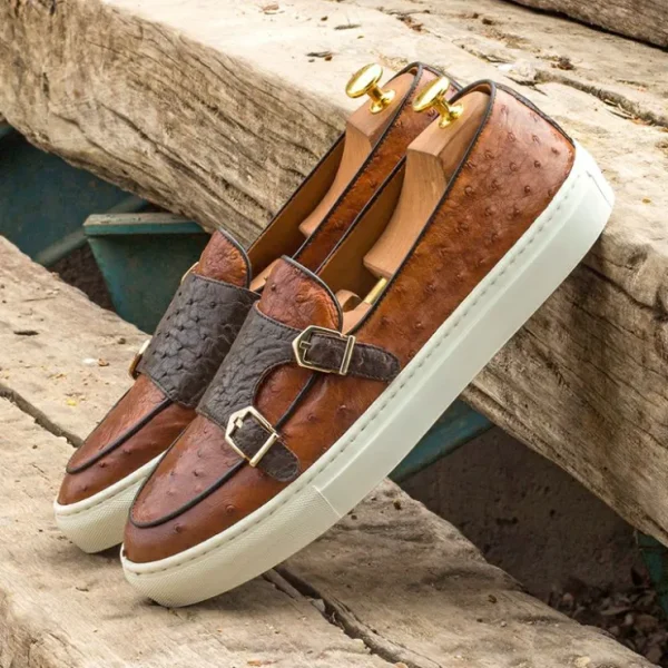 emanuele_sempre_ostrich_m_3.webp Cheap Emanuele Sempre Ostrich Monk Sneakers Cognac/Dark Brown Cognac/DarkBrown
