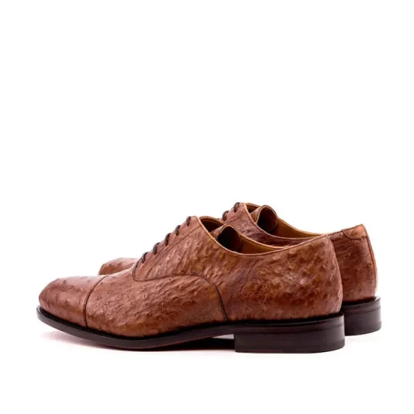 Cheap Emanuele Sempre Oxford Ostrich Shoes Med Brown MedBrown