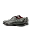 Sale Emanuele Sempre Oxford Ostrich Shoes Grey