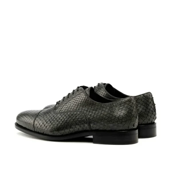 Sale Emanuele Sempre Oxford Python Shoes Grey