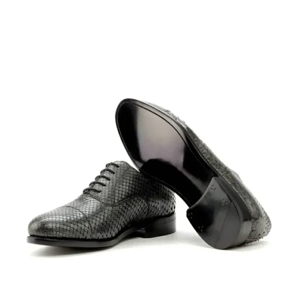 Sale Emanuele Sempre Oxford Python Shoes Grey