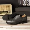 Sale Emanuele Sempre Oxford Python Shoes Grey