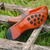 Store Emanuele Sempre Pebble Grain Penny Loafers Brown MediumBrown