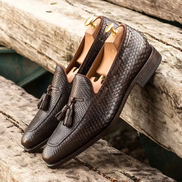 emanuele_sempre_python_ta_3-1.webp Best Sale Emanuele Sempre Python Tassel Loafers Dark Brown/Med Brown DarkBrown/MedBrown