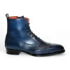 Sale Emilio Franco Artigiana Fausto Leather/Pebble Grain Leather Shoes Navy