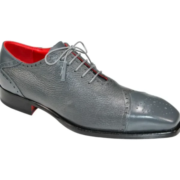 Hot Emilio Franco Bosco Genuine Deerskin Shoes Grey