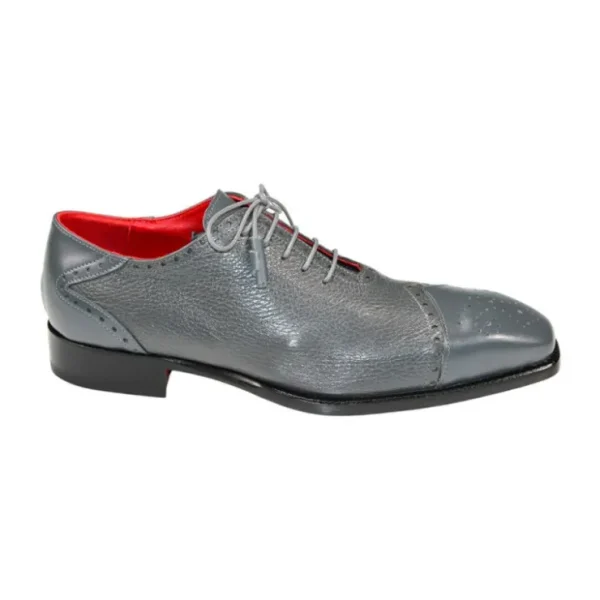 Hot Emilio Franco Bosco Genuine Deerskin Shoes Grey