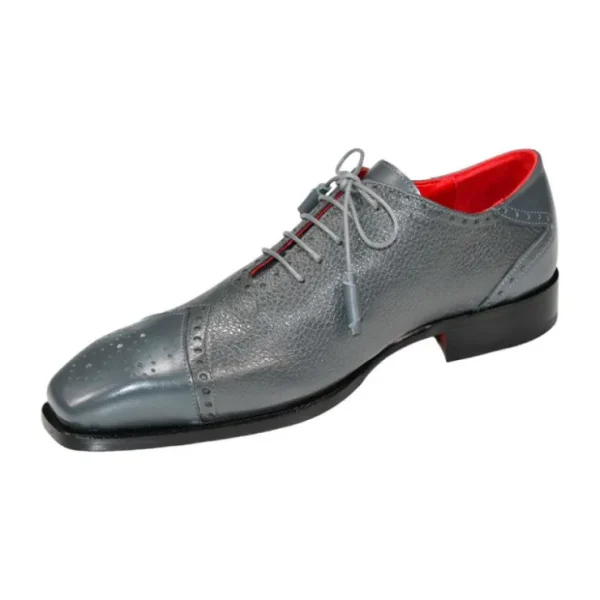 Hot Emilio Franco Bosco Genuine Deerskin Shoes Grey