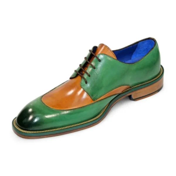 emilio_franco_cosimo_calf_2.webp Online Emilio Franco Cosimo Calfskin Shoes Ocean Green/Cognac