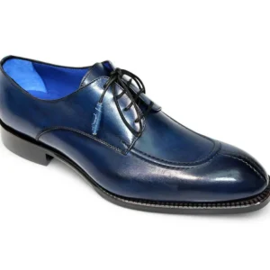 Outlet Emilio Franco Girolamo Calfskin Shoes Navy