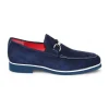 Shop Emilio Franco Nino II Suede Loafers Navy