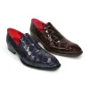 Fashion Fennix Dustin Genuine Alligator Shoes Navy