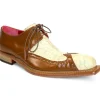 Store Fennix Harry Genuine Alligator/Leather Shoes Beige/Brandy