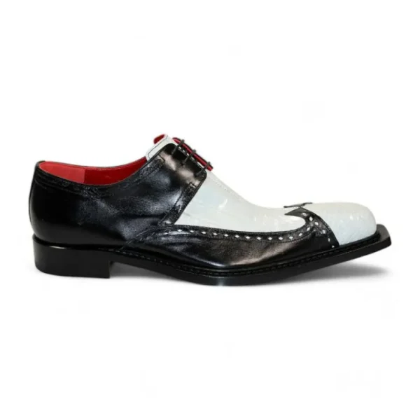 fennix_harry_genuine_alli_1.webp Discount Fennix Harry Genuine Alligator/Leather Shoes White/Black
