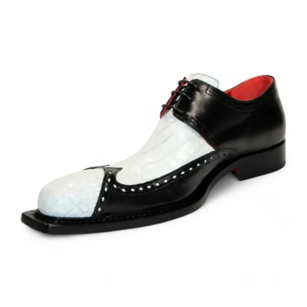 fennix_harry_genuine_alli_2.webp Discount Fennix Harry Genuine Alligator/Leather Shoes White/Black