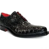 Discount Fennix Hugo Genuine Crocodile Shoes Black