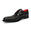 Discount Fennix Hugo Genuine Crocodile Shoes Black