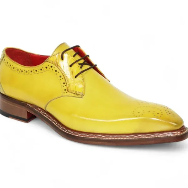 Hot Fennix Tyler Calfskin / Genuine Alligator Shoes Yellow