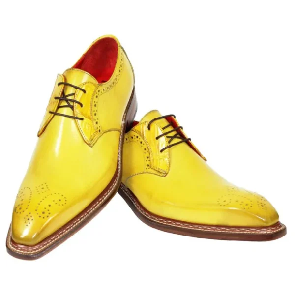 Hot Fennix Tyler Calfskin / Genuine Alligator Shoes Yellow