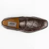Discount Ferrini 3877 Alligator Slip-on Loafers Chocolate