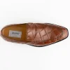 Shop Ferrini 3877 Alligator Slip-on Loafers Cognac
