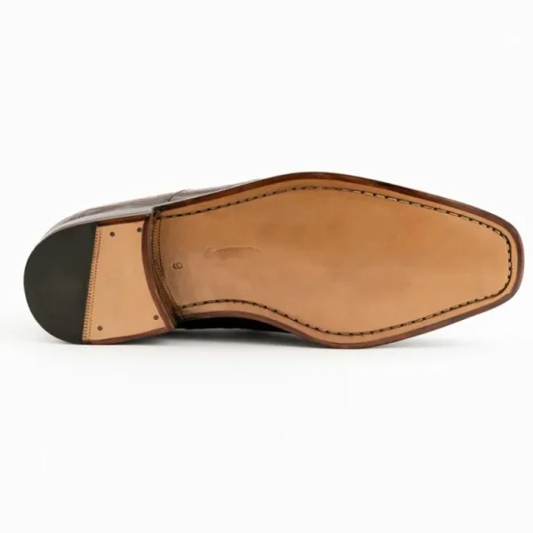 ferrini__alligator_slipon_2-1.webp Discount Ferrini 3877 Alligator Slip-on Loafers Chocolate